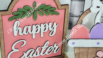 Finished Painted Easter Set for Large Bench