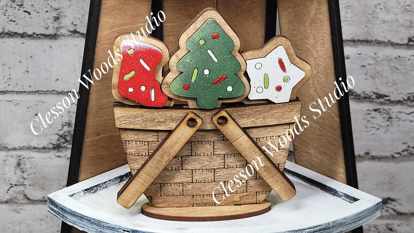Christmas Cookies Tiny Basket Insert