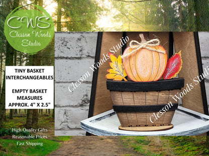 Pumpkins & Leaves Tiny Basket Insert