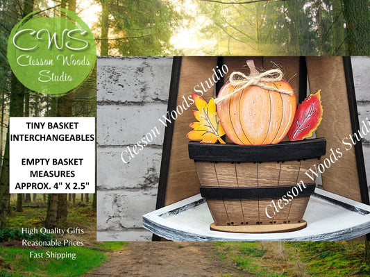 Pumpkins & Leaves Tiny Basket Insert