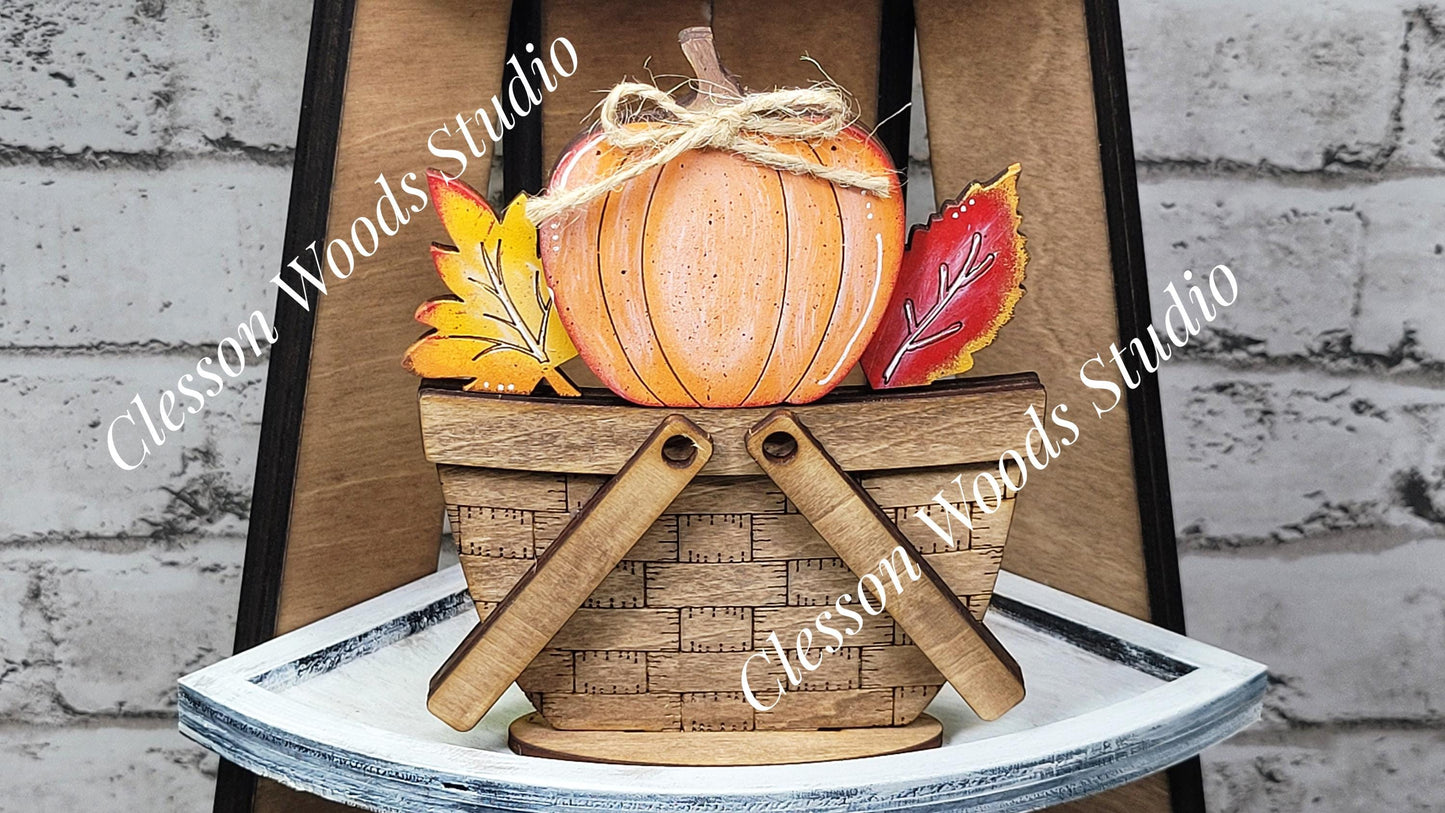 Pumpkins & Leaves Tiny Basket Insert