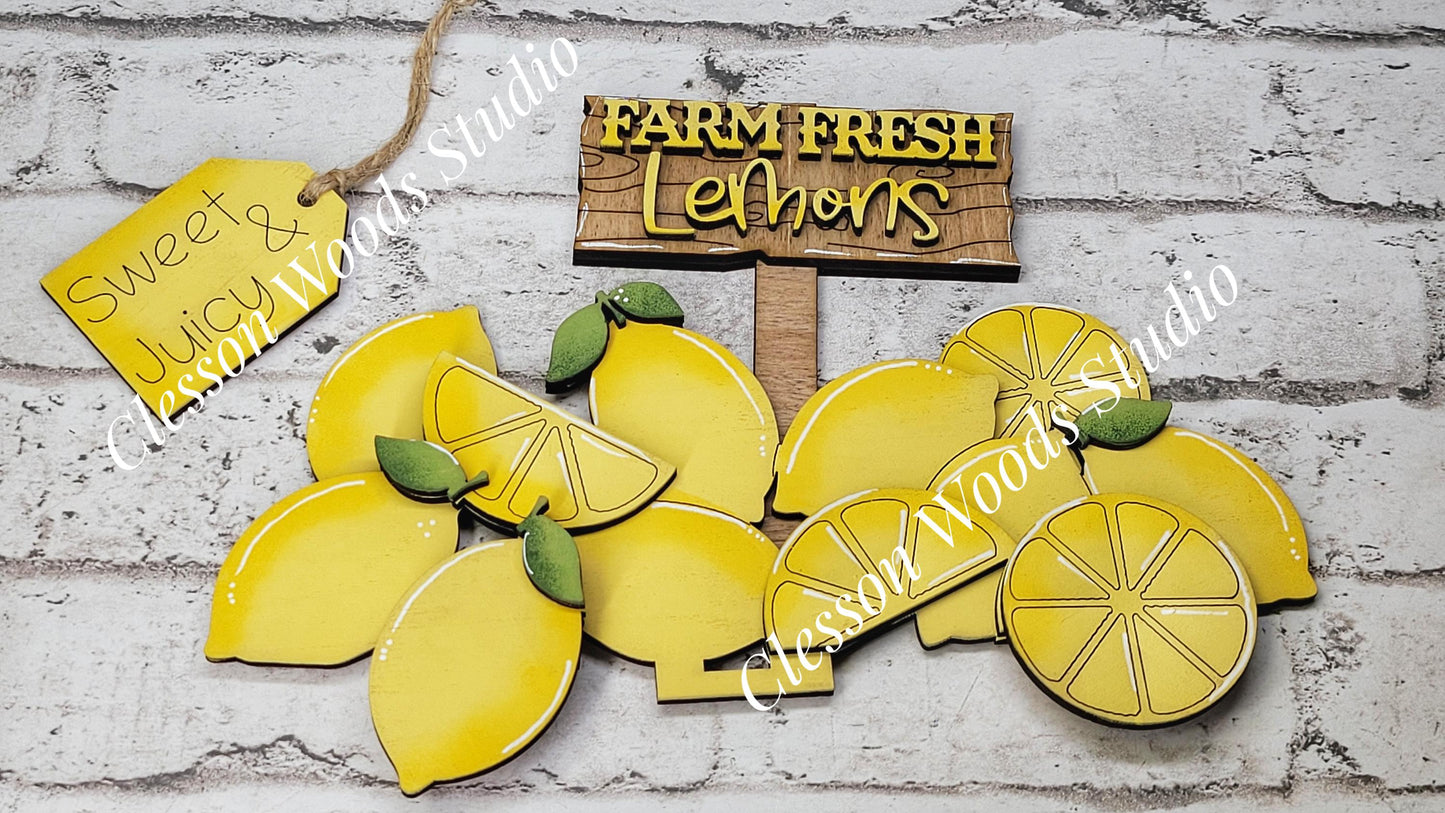 Lemons Insert for Large Basket or Crate