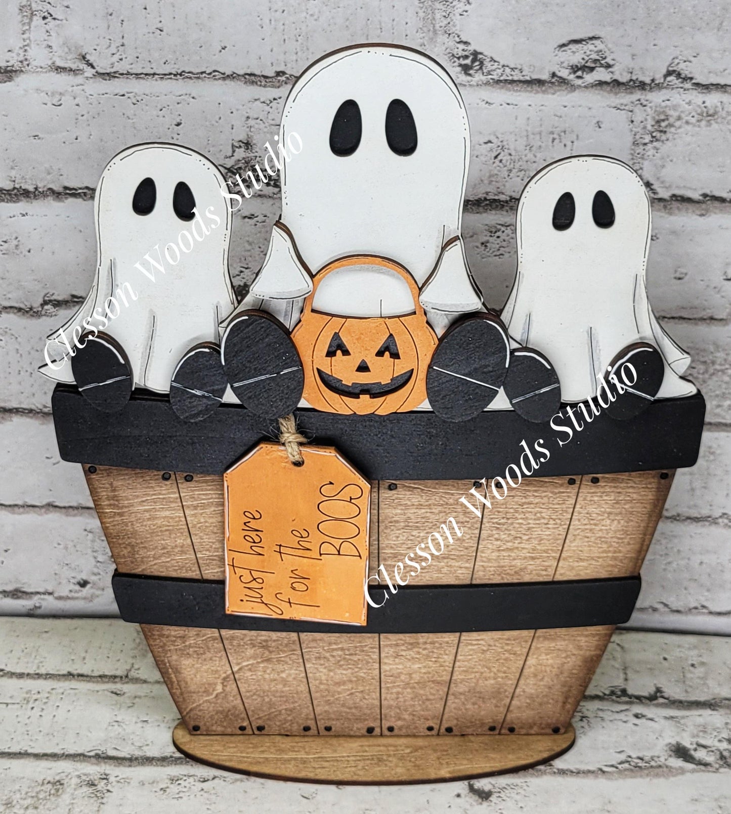 Halloween Ghosts Insert for Large Basket or Crate