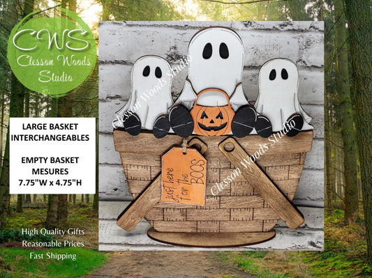 Halloween Ghosts Insert for Large Basket or Crate