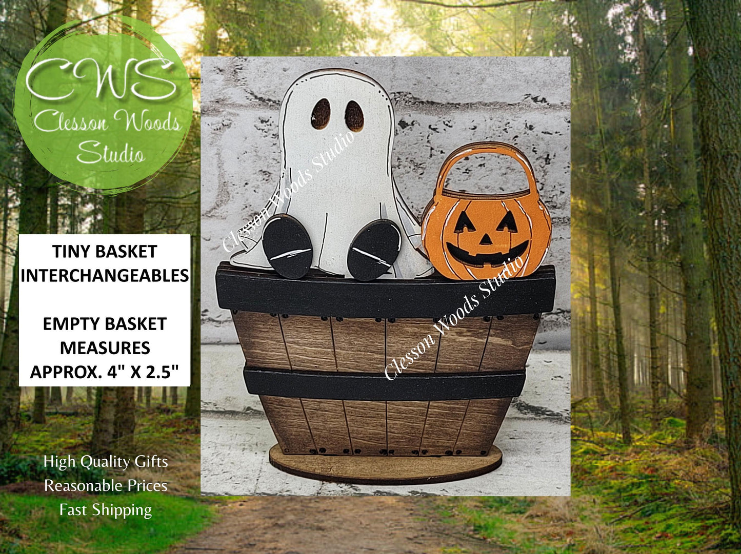 Halloween Ghost Tiny Basket Insert