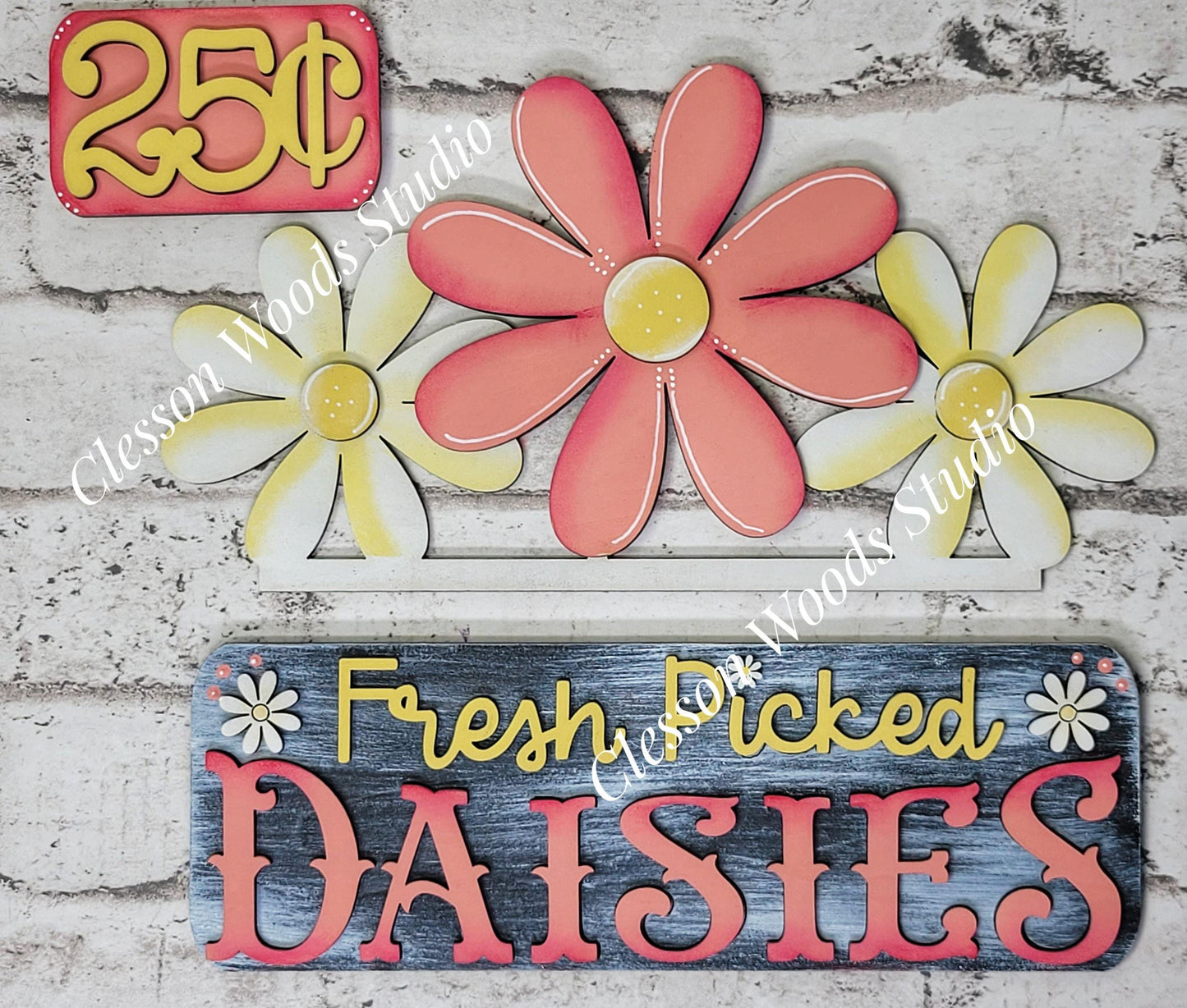Daisy Insert Add-On for Trucks, Fence, Round, Pallet, House, Cabinet & Arched Bases