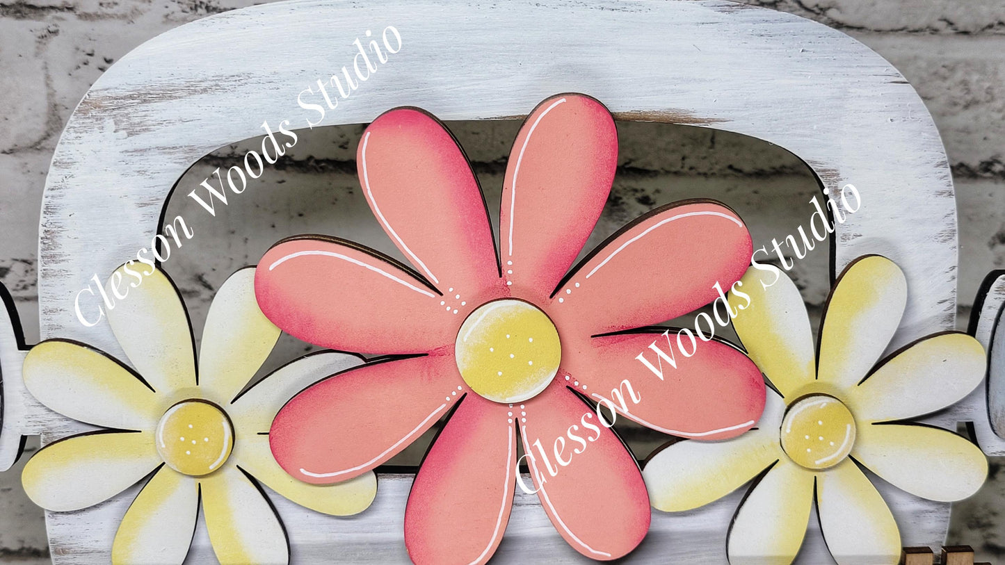 Daisy Insert Add-On for Trucks, Fence, Round, Pallet, House, Cabinet & Arched Bases
