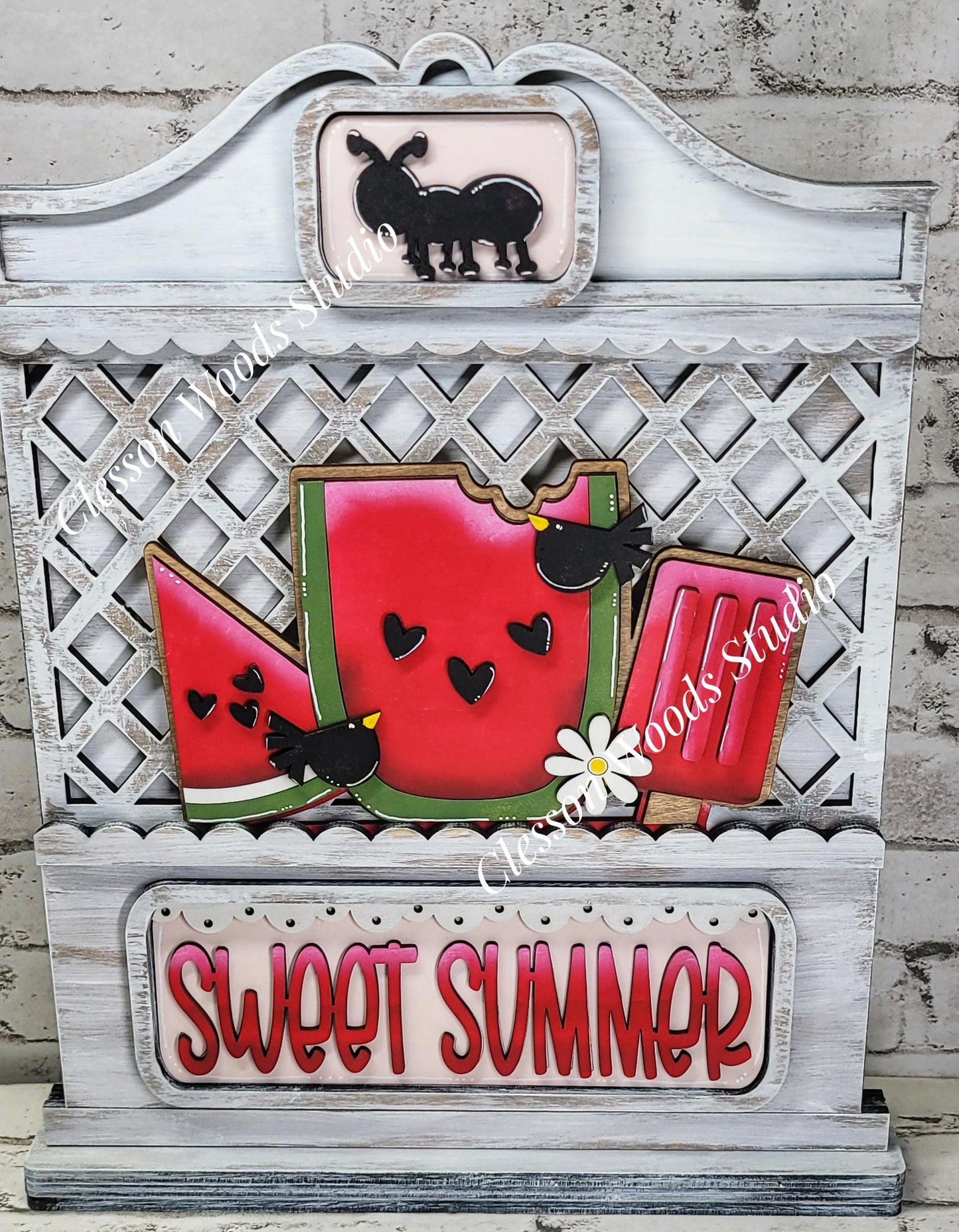 Watermelon Insert Add-On for Trucks, Fence, Round, Pallet, House, Cabinet & Arched Bases