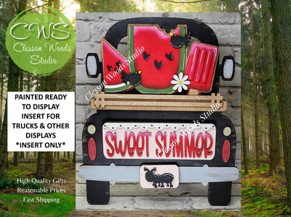 Watermelon Insert Add-On for Trucks, Fence, Round, Pallet, House, Cabinet & Arched Bases