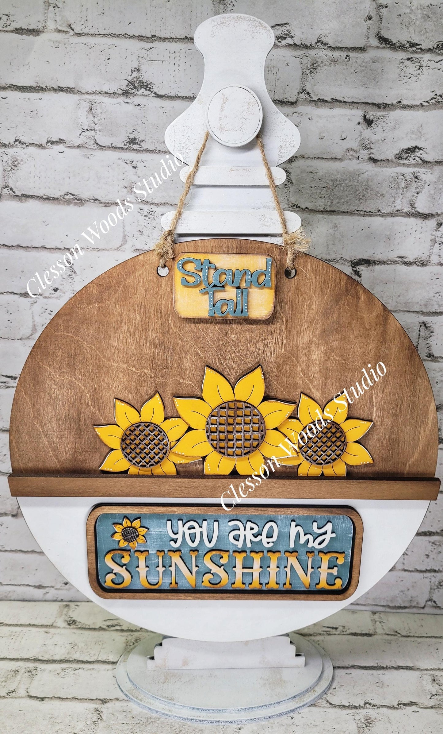 Sunflowers Insert Add-On for Trucks, Fence, Round, Pallet, House, Cabinet & Arched Bases