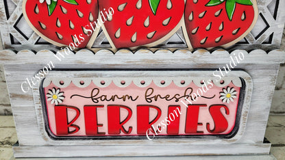 Strawberry Insert Add-On for Trucks, Fence, Round, Pallet, House, Cabinet & Arched Bases