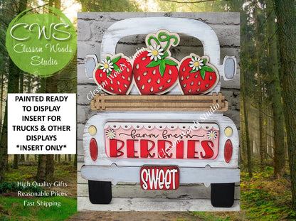 Strawberry Insert Add-On for Trucks, Fence, Round, Pallet, House, Cabinet & Arched Bases