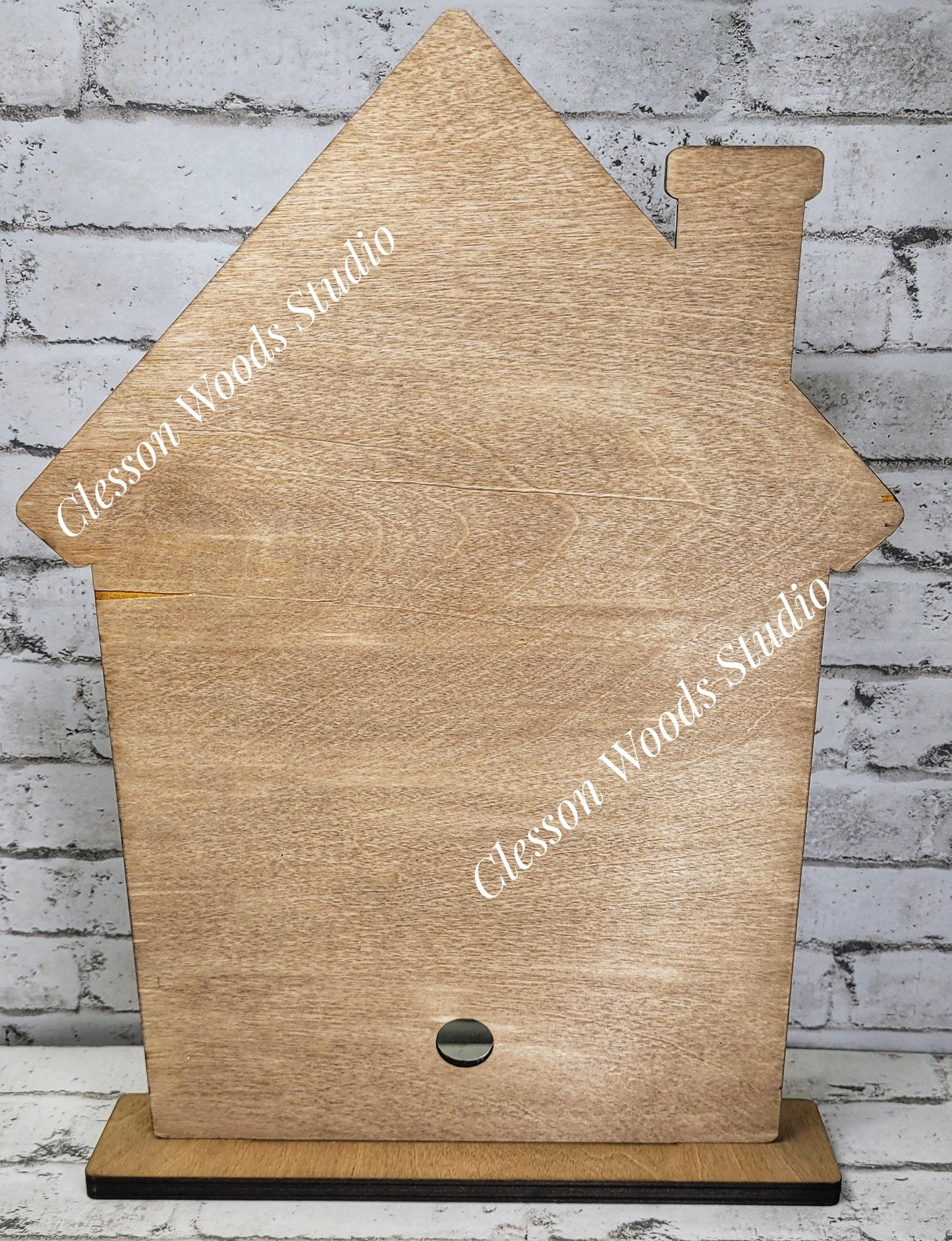 Wood House Display Base for 12" Truck Inserts