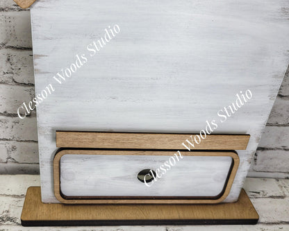 Wood House Display Base for 12" Truck Inserts