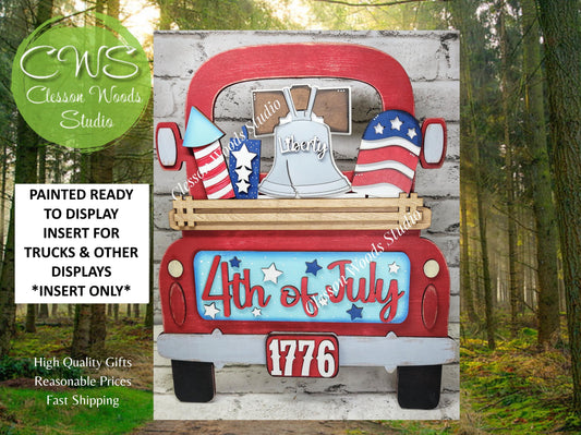 Patriotic July 4th Insert Add-On for Trucks, Fence, Round, Pallet, House, Cabinet & Arched Bases