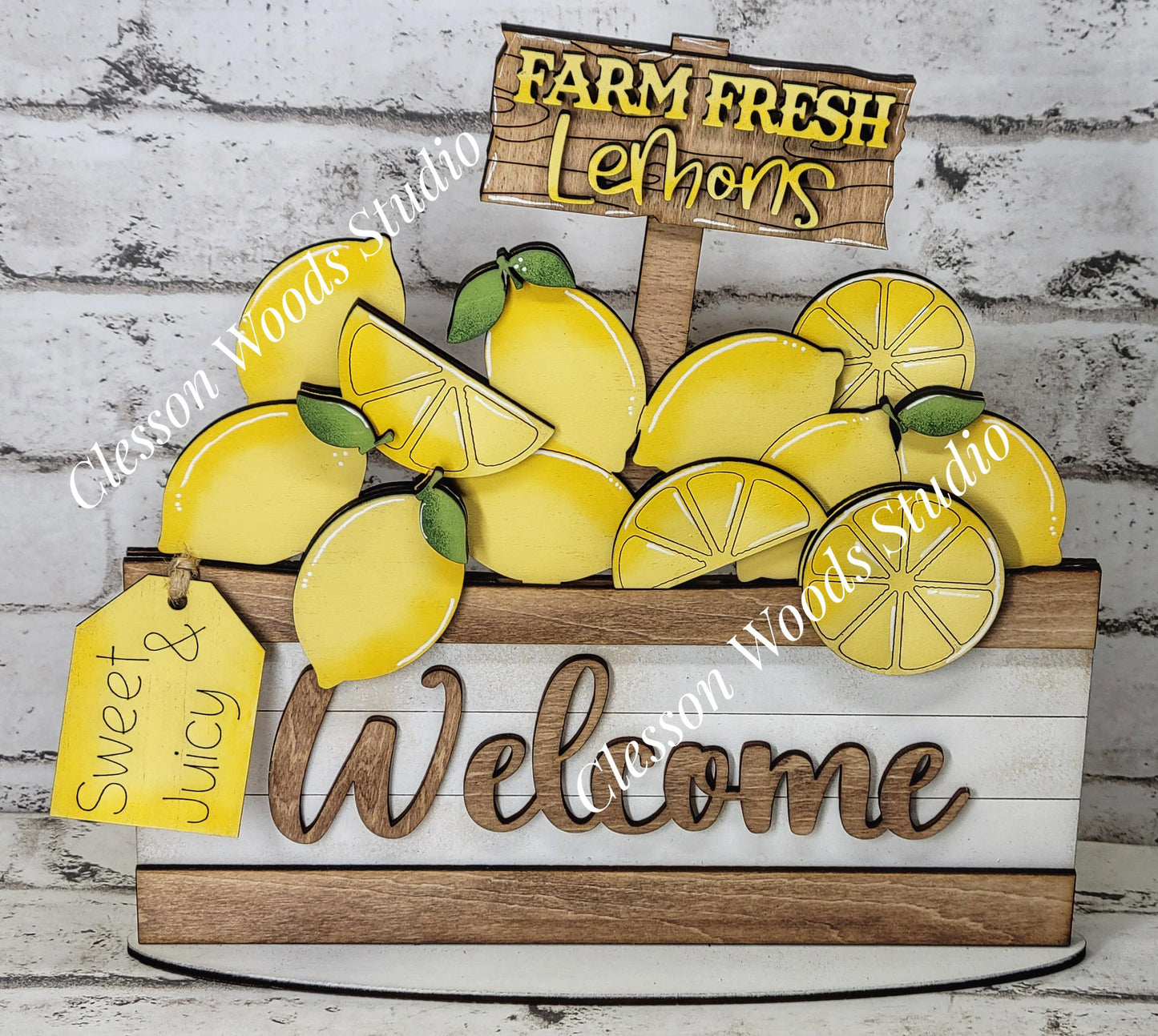 Lemons Insert for Large Basket or Crate