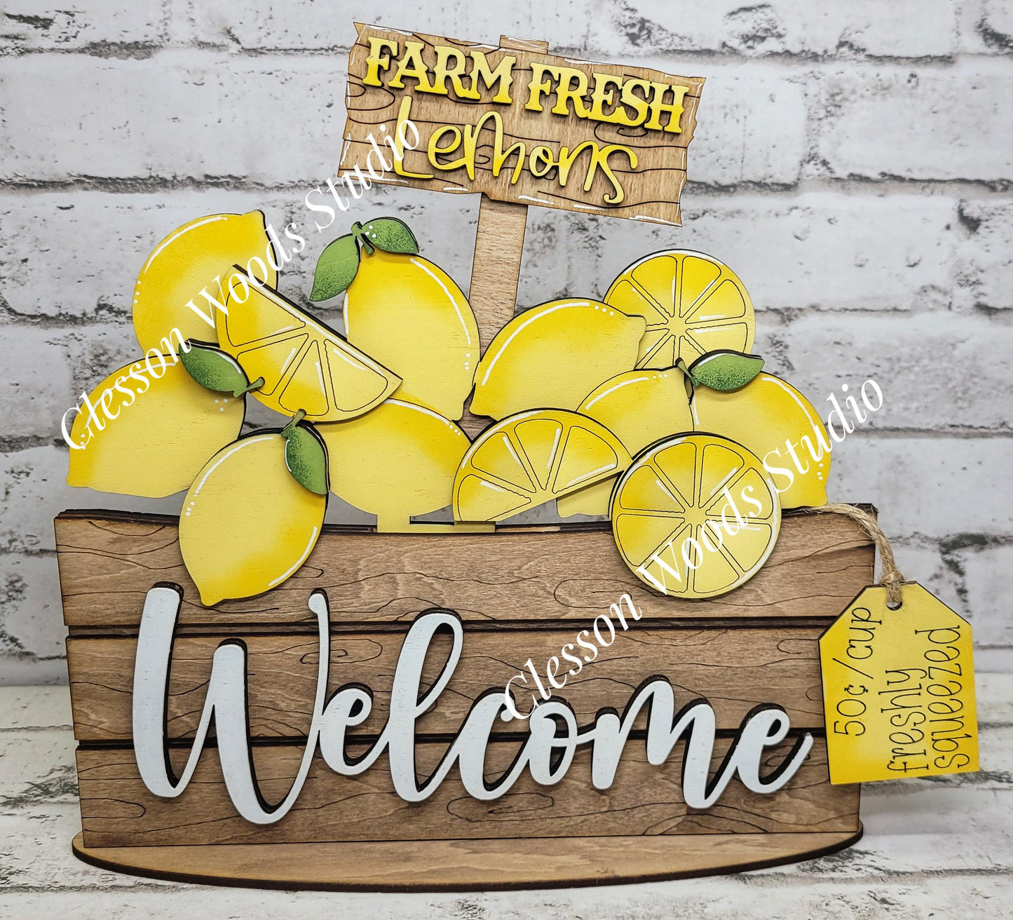 Lemons Insert for Large Basket or Crate