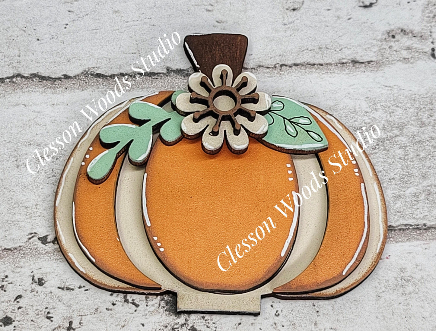 Fall Pumpkins & Flowers Tiny Basket Insert