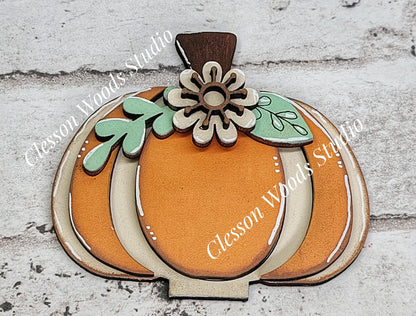 Tiny Fence Basket Set - Pumpkin & Flower Rustic White/Apple Basket