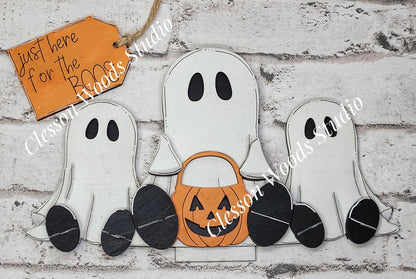 Halloween Ghosts Insert for Large Basket or Crate