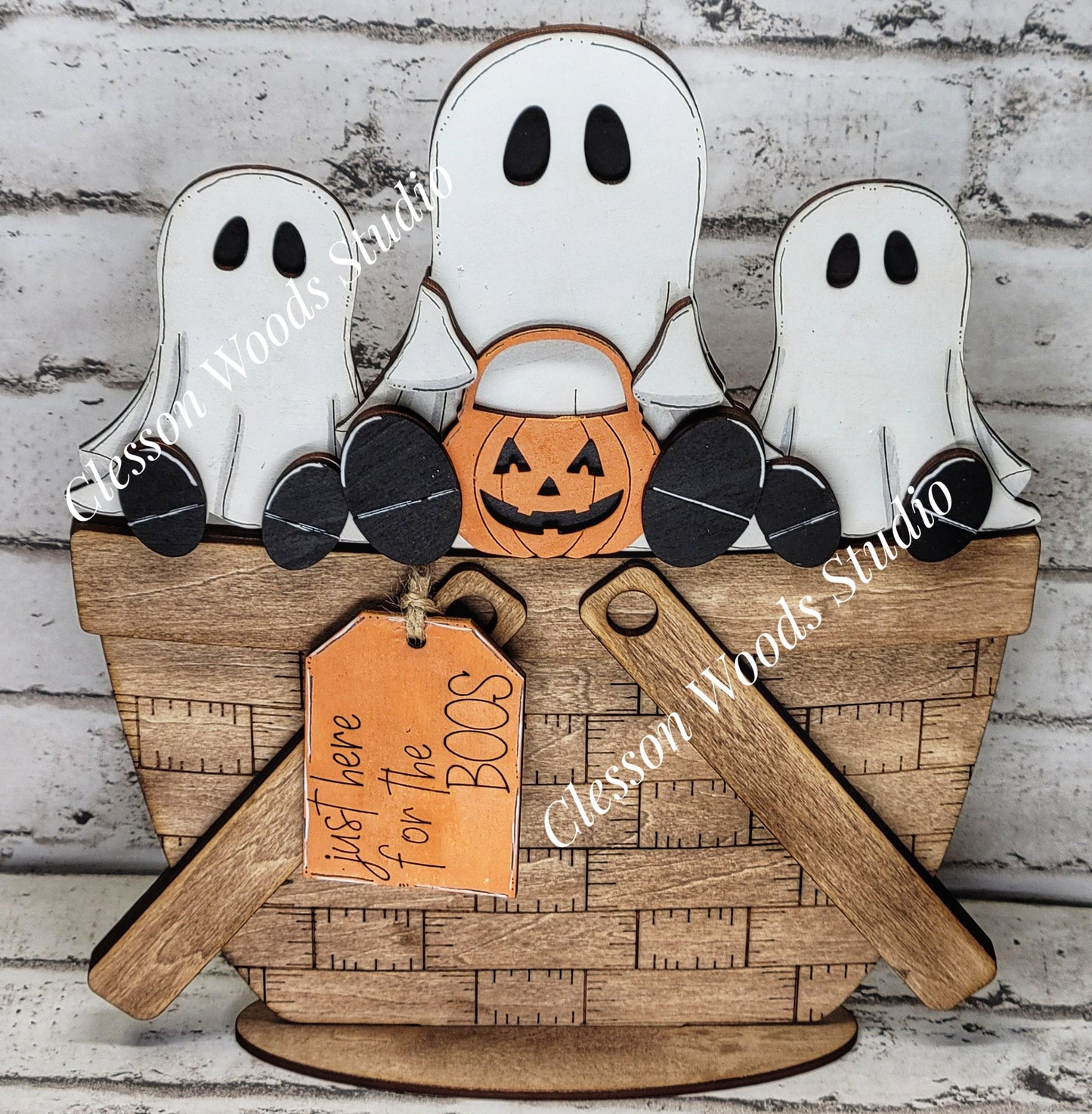 Halloween Ghosts Insert for Large Basket or Crate