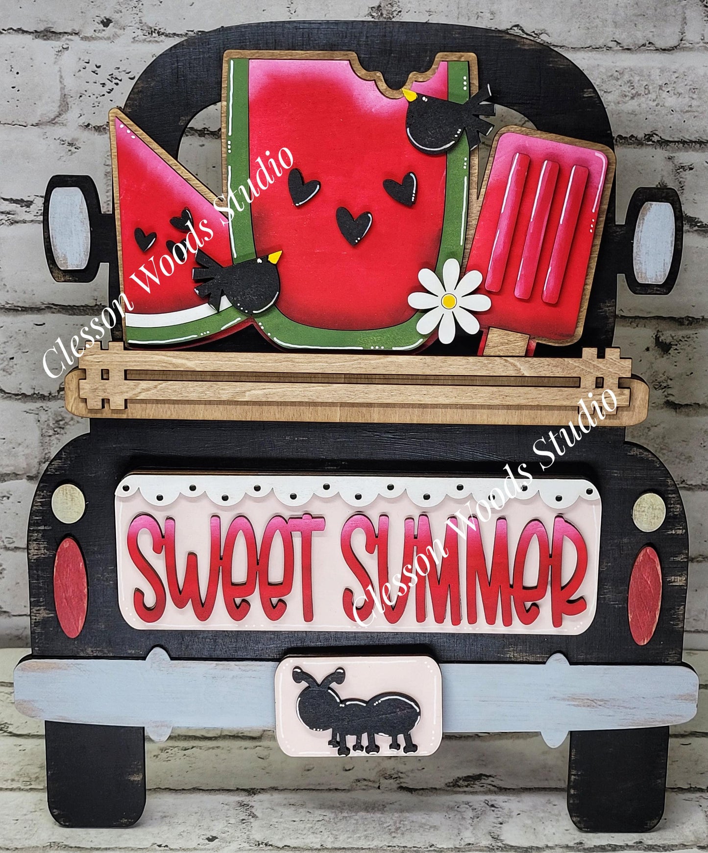 Watermelon Insert Add-On for Trucks, Fence, Round, Pallet, House, Cabinet & Arched Bases