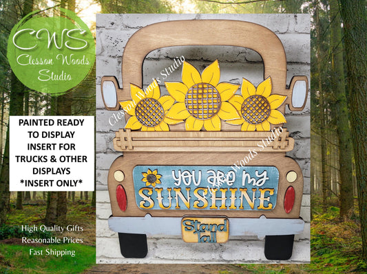 Sunflowers Insert Add-On for Trucks, Fence, Round, Pallet, House, Cabinet & Arched Bases