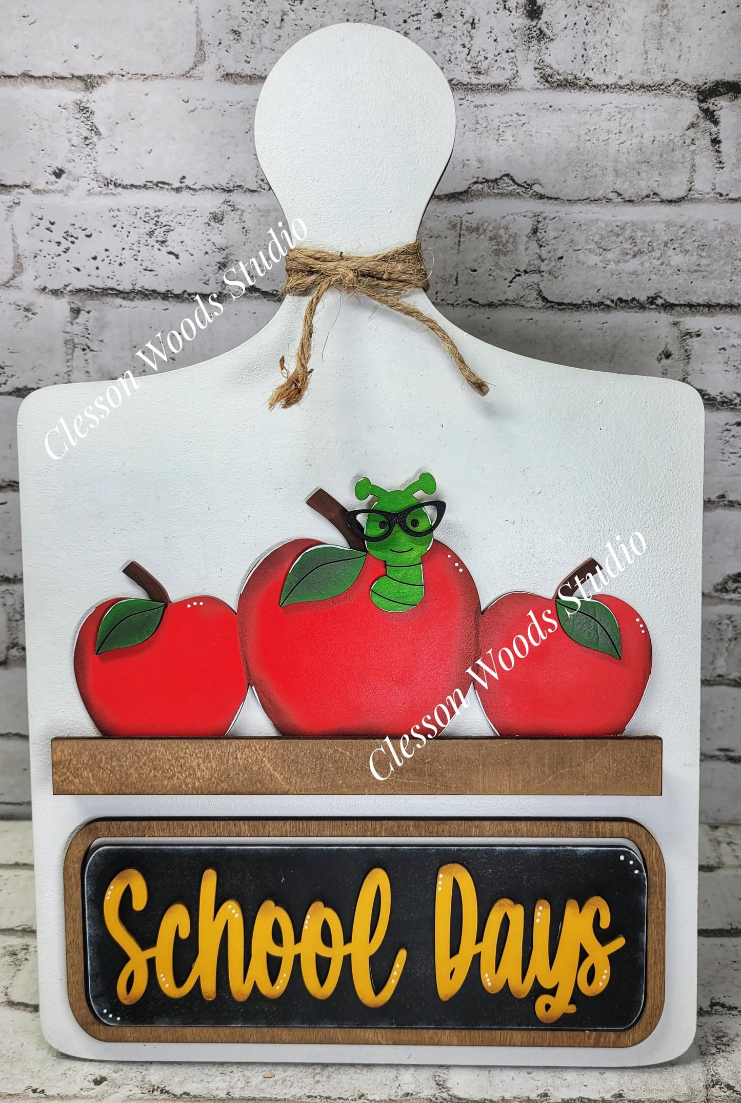 School Days Insert Add-On for Trucks, Fence, Round, Pallet, House, Cabinet & Arched Bases