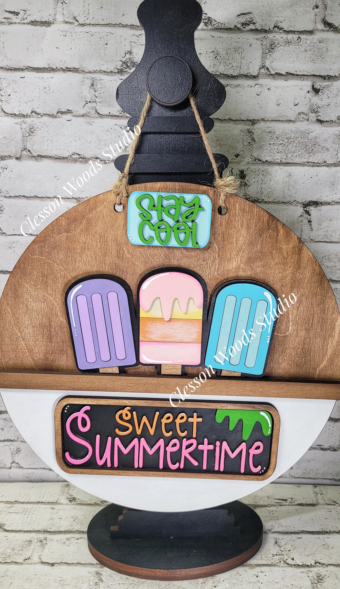 Sweet Summer Popsicles Insert Add-On for Trucks, Fence, Round, Pallet, House, Cabinet & Arched Bases