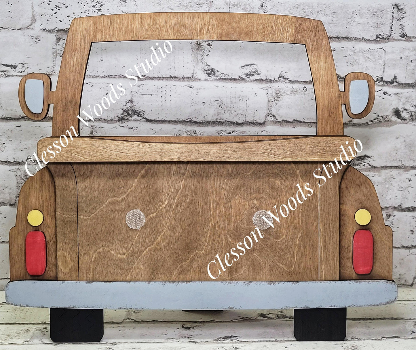 Stained Truck Display for Large Basket Inserts