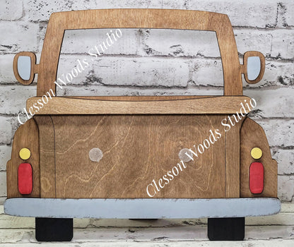 Stained Truck Display for Large Basket Inserts