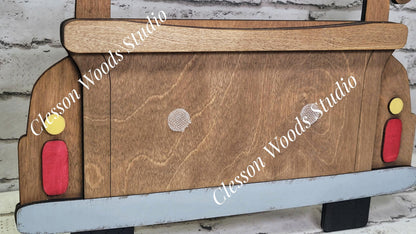 Stained Truck Display for Large Basket Inserts