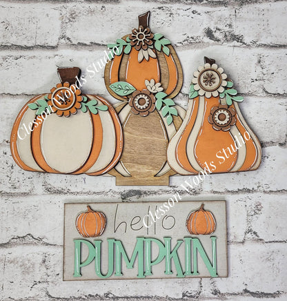 Hello Pumpkin Insert for Truck Base