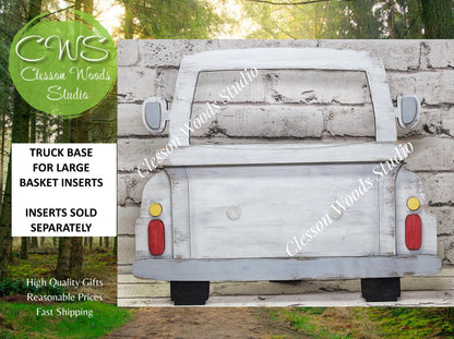 Rustic White Truck Display for Large Basket Inserts