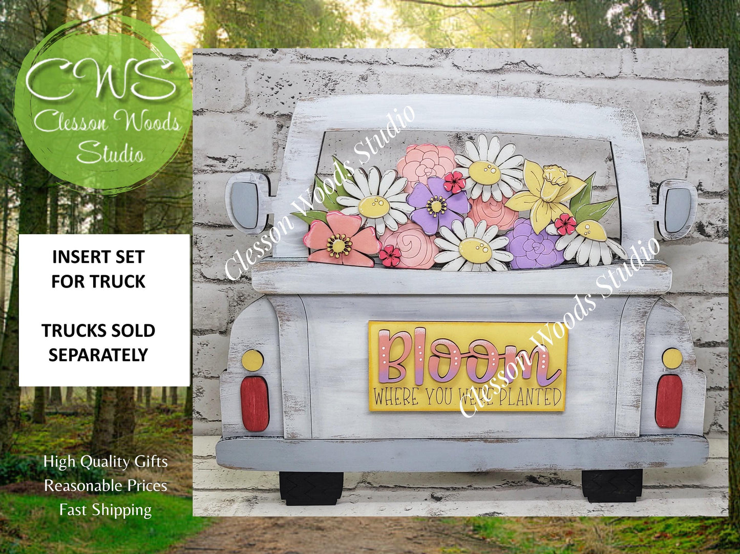 Spring Flowers Insert for Truck Base
