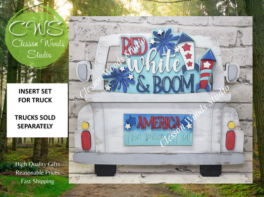July Red White Boom Insert for Truck Base