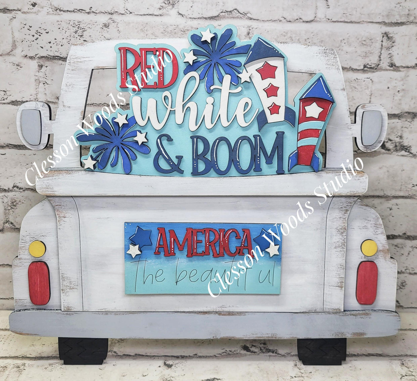 July Red White Boom Insert for Truck Base