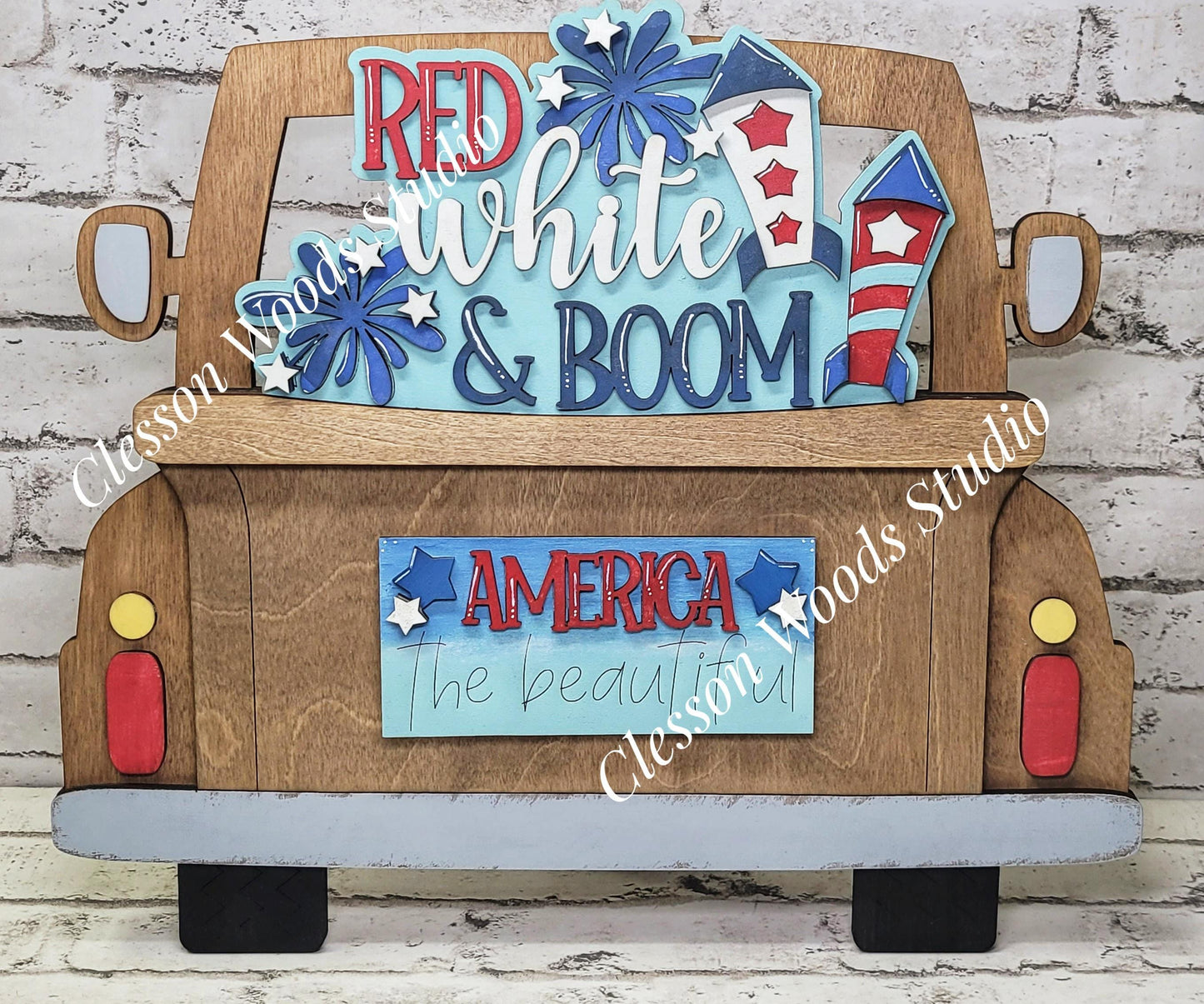 July Red White Boom Insert for Truck Base