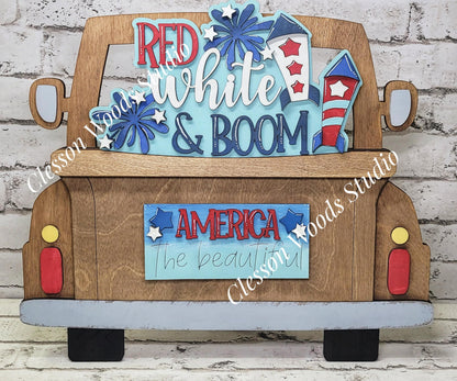 July Red White Boom Insert for Truck Base