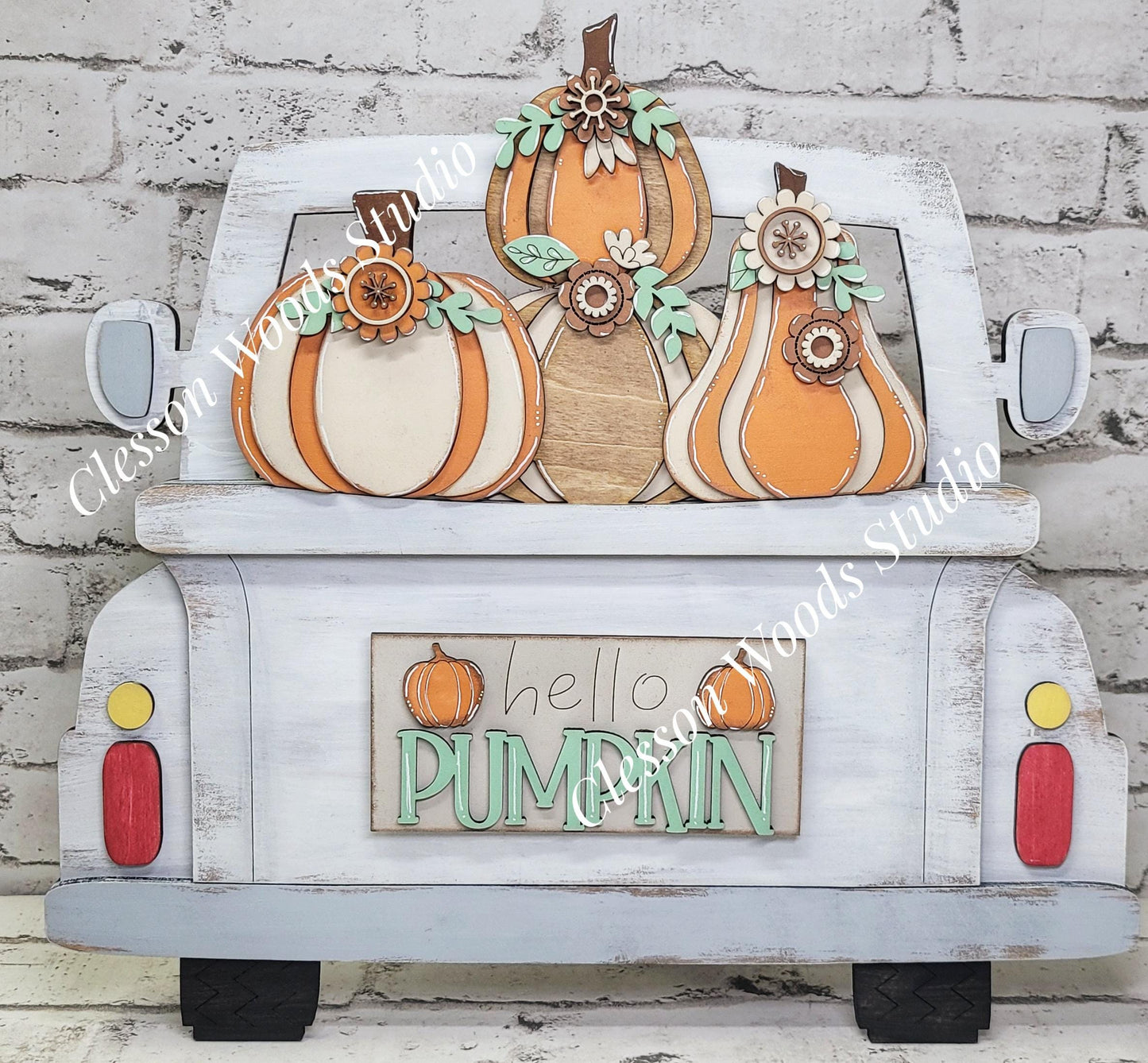 Hello Pumpkin Insert for Truck Base