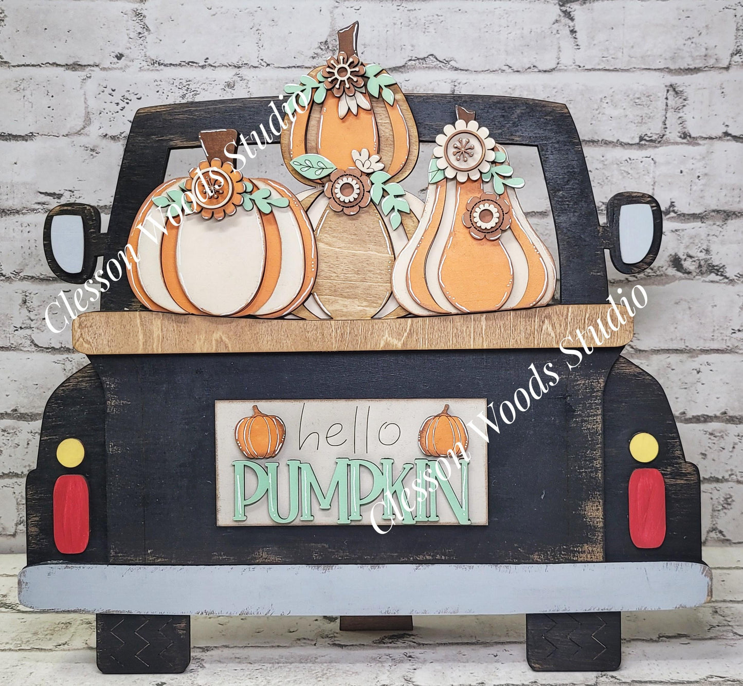 Hello Pumpkin Insert for Truck Base