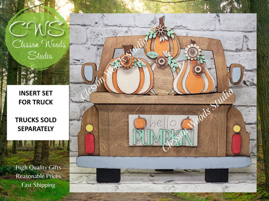 Hello Pumpkin Insert for Truck Base