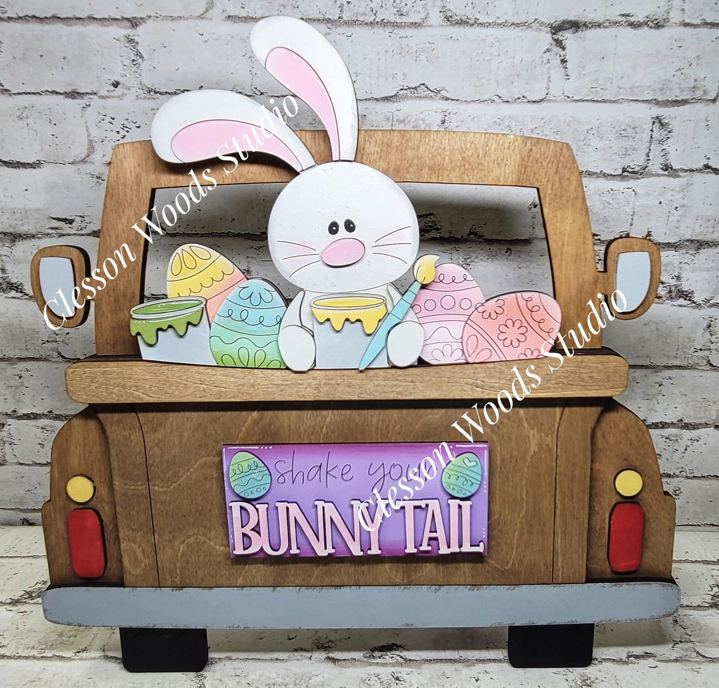 Easter Floppy Ear Bunny Insert for Truck Base