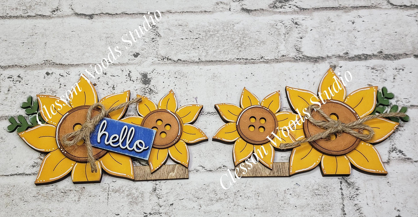 Cottage Drawer Insert Set of 2 Sunflowers
