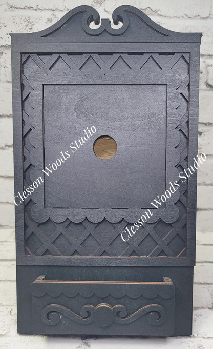 Cottage Cabinet with Drawer for 4.25" Inserts - Black