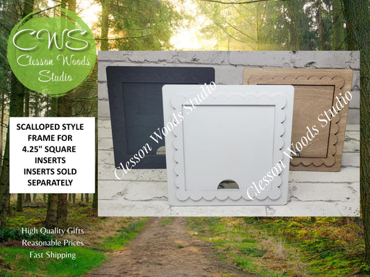 Scalloped Frame for 4.25" Square Inserts