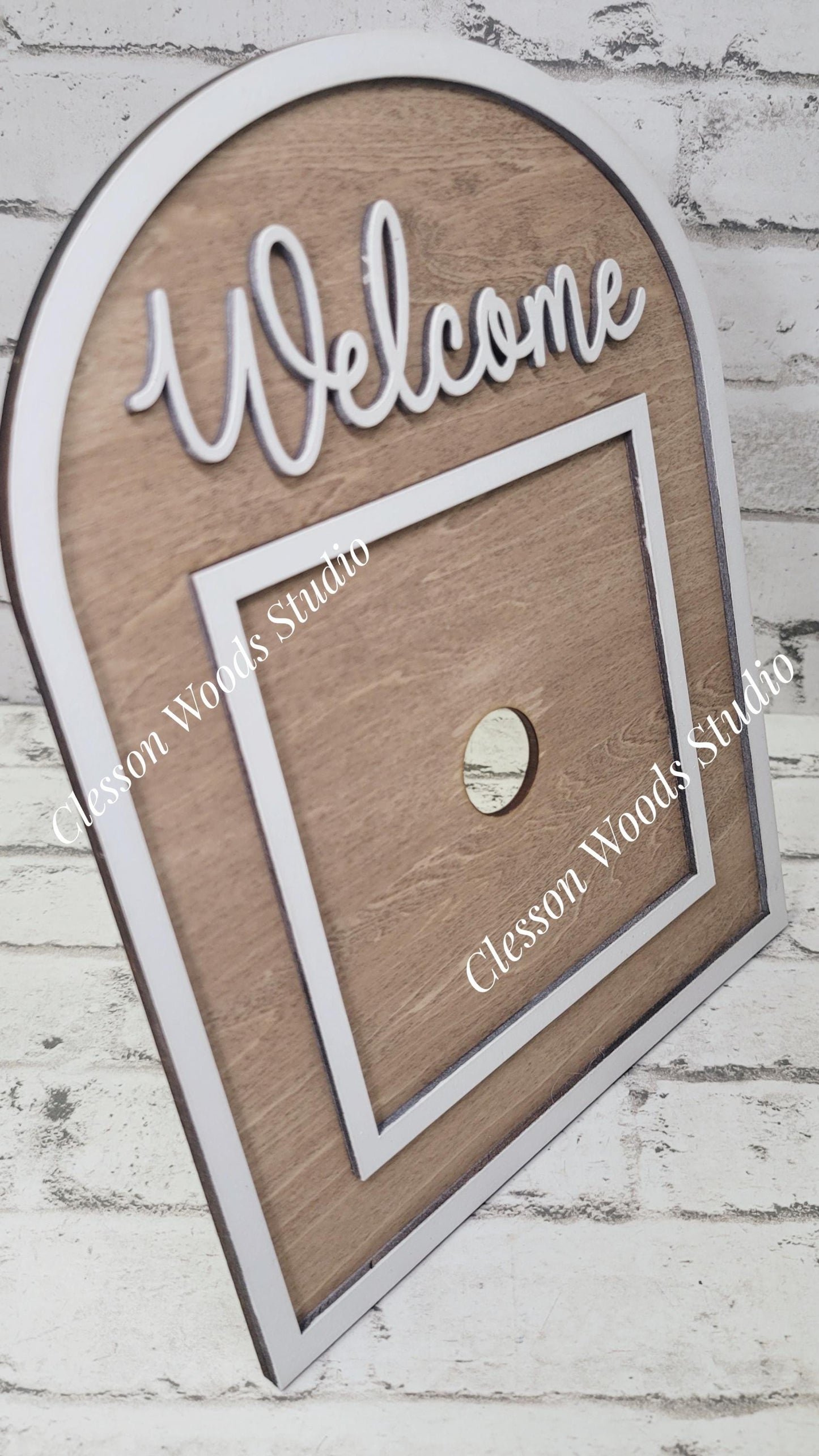Arched Welcome Frame for 4.25" Square Inserts