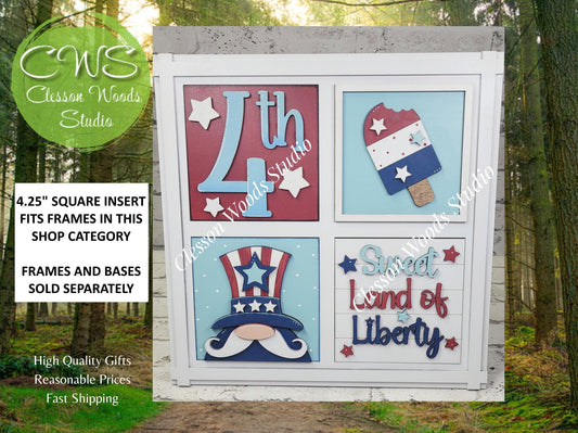 July Bundle 2 - 4.25" Layered Square Inserts