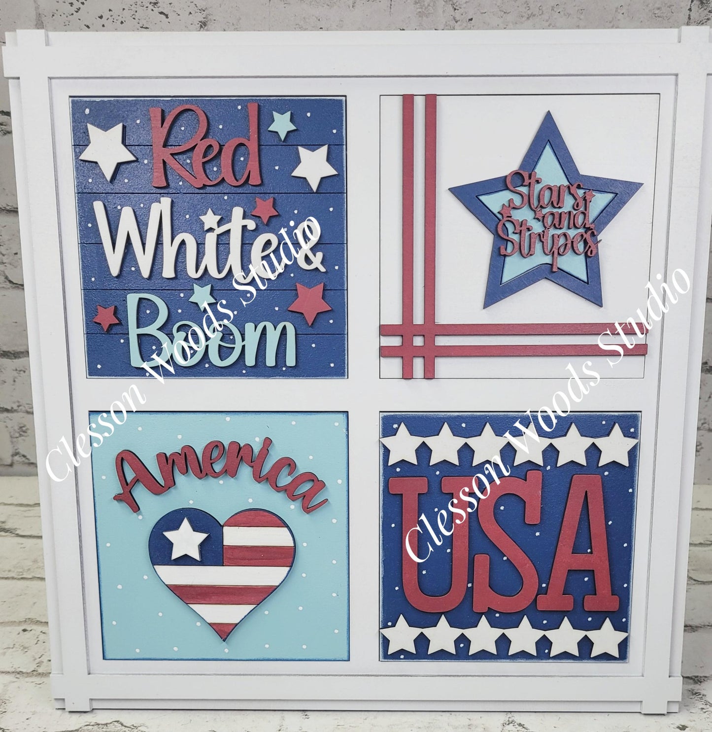 July Bundle 3 - 4.25" Layered Square Inserts