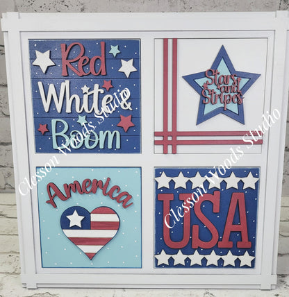 July Bundle 3 - 4.25" Layered Square Inserts
